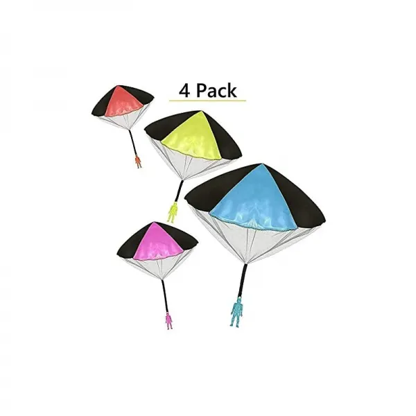 장난감 4팩 자유투 낙하산 남자 20쿼터 큰 낙하산 블루오렌지 핑크와 옐로우 상세페이지 참조