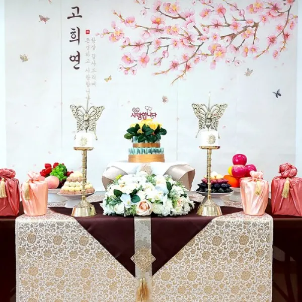 진연상 브라운 칠순상 회갑연 고희 산수연 팔순상 생신상 상차림대여, 1개, 진연상브라운