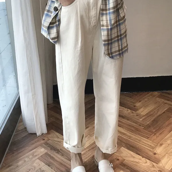 한시오분 / 뒷밴딩 와이드 핀턱팬츠