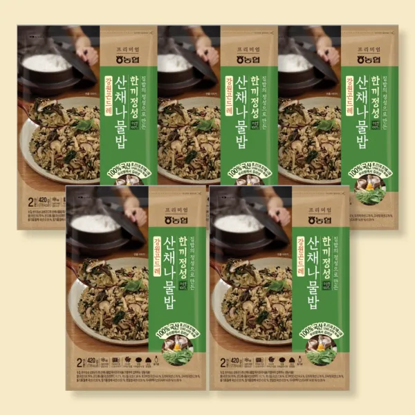 농협 한끼정성 강원곤드레 산채나물밥 420g(2인분) x5개