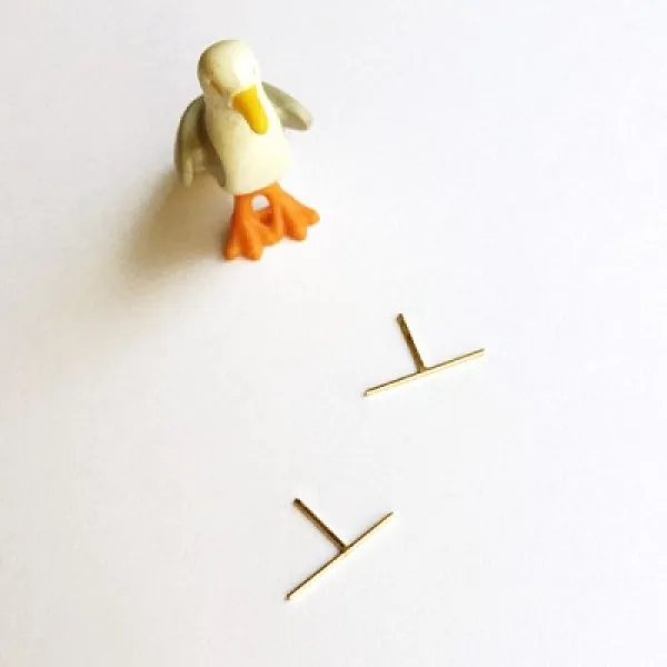 [핫트랙스] 녹다 10k gold thin line earring