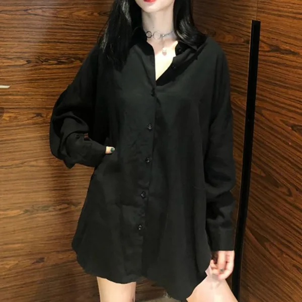 kirahosi 가을 여성 빅사이즈 와이셔츠 여자 예쁜 블라우스셔츠 I 203 +덧신 증정 BV09jzzp