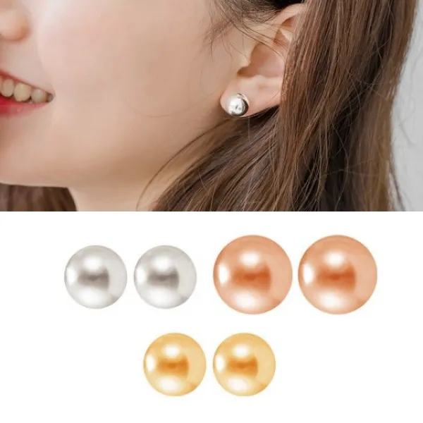 (은침) 소프트 볼 귀걸이(10mm) RHF+C_787200 연예인 예쁜 글로시 구걸이 이어링 (은침) 소프트 볼 귀걸이(10mm)