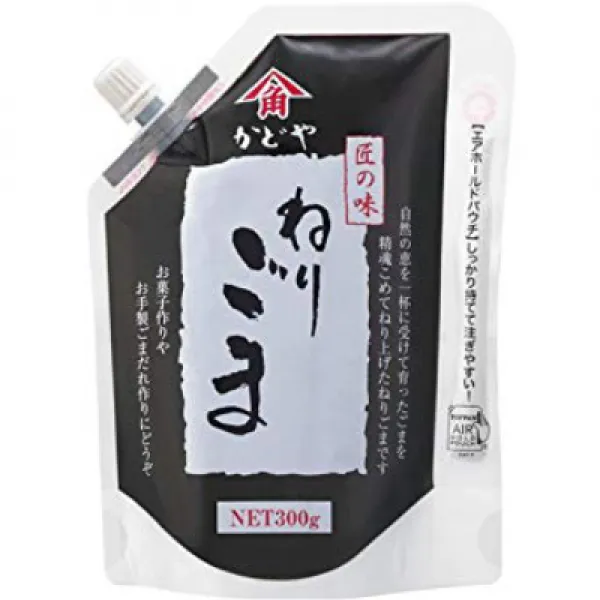 かどや 匠の味 ねりごま 黒 300g 카 도야 장인의 맛 참깨 검정 300g, 1