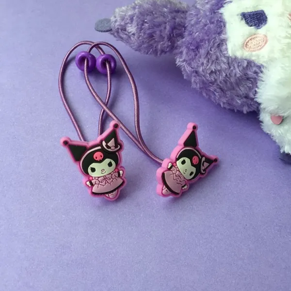 차이나 브릿지 머리고무줄 하드 누이동생 소녀 블랙 달다 KUROMI 쿨로 쌀 메러티 차오토쿠 하라쥬크 머리핀 똑딱핀