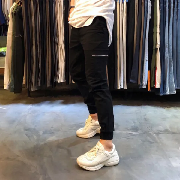 어썸블랑 스판 지퍼 카고 조거팬츠 (4color M~2XL)