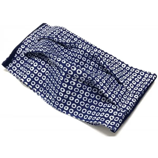 [해외] 마스크 수건 파랑 기회주의적인 무늬 천 마스크 수건으로 만든 마스크 일본산 사중 구조:옷과 패, 1, 단일옵션