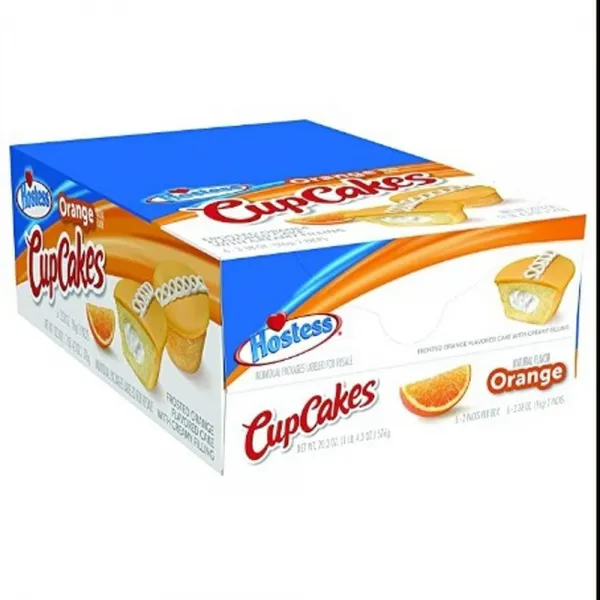 Hostess Cupcakes Orange 호스티스 컵케이크 오렌지 6개입 3.38oz(95g), 1팩