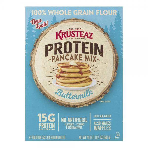 크루스티즈 프로틴 팬케이크 믹스 버터밀크 홀 그레인 1개 566g
