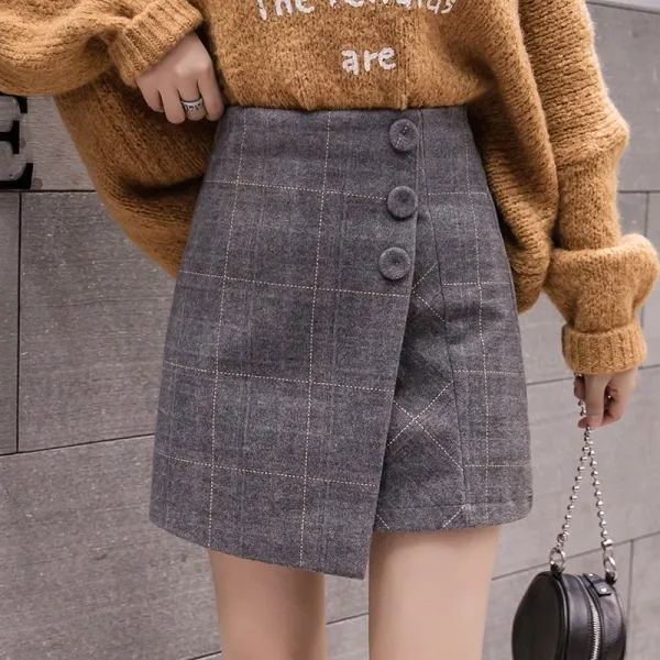 옴니아 여성모직미니스커트 빅사이즈T02