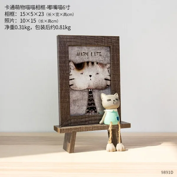 온고을샵 애니메이션 맹묘 노르딕 독창적 실내 침실 술장 홈실 의 작은 악세사리 개성, 애니메이션 맹물 야옹야옹 액자 입을