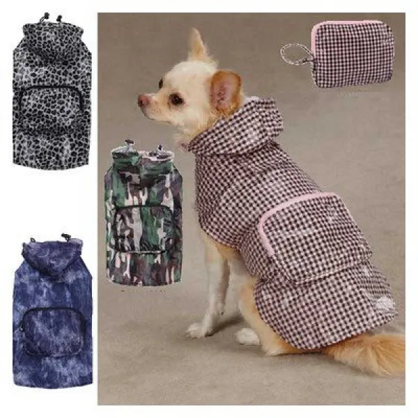 Casual Canine Rainy Day Jacket Small Gray 캐주얼 송곳니 비오는 날 자켓 작고 회색, 1