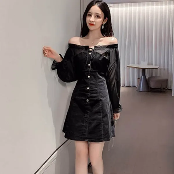 가바바 여성 미니원피스 쇄골미녀등극 오프숄더 원피스 G42137