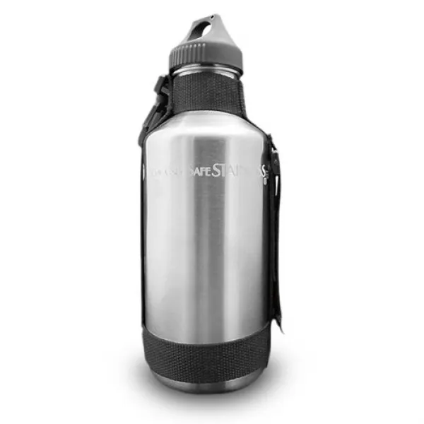 New Wave Enviro 40oz Stainless Steel Water Bottle with Strap 결박을 가진 새로운 파 Enviro 1134g 스테인리스 물병, 1