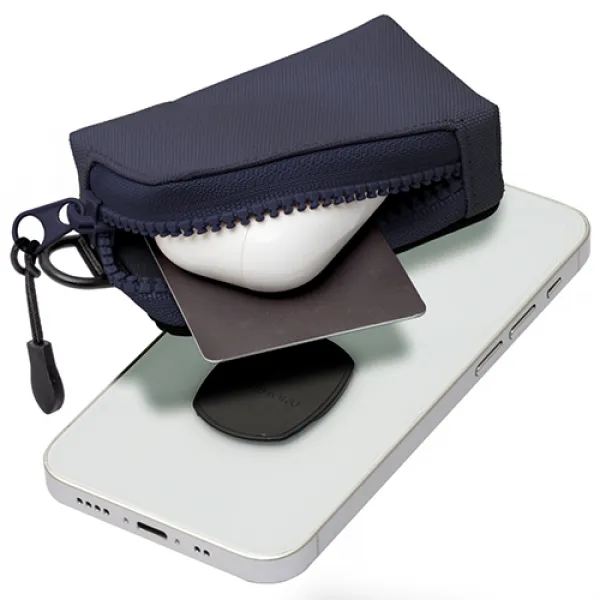 신지마운트 미니집 수납깡패 에어팟 카드 다용도 멀티 핸드폰 파우치 1개 네이비