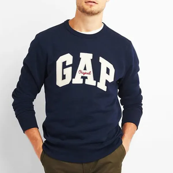  갭 Gap 맨투맨 안감기모 긴팔티셔츠 111735 00 네이비 남녀공용