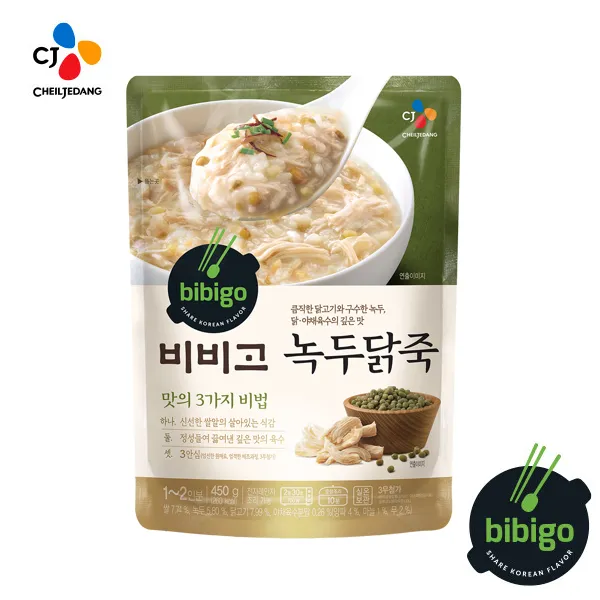 비비고 녹두닭죽 450g 10개