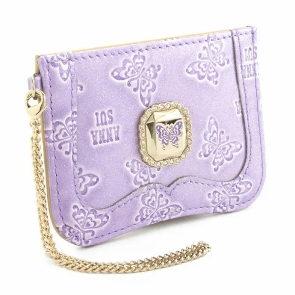 안나수이 패스 케이스 정기권 케이스 퍼플 ANNA SUI 308834-92레이디스 부인