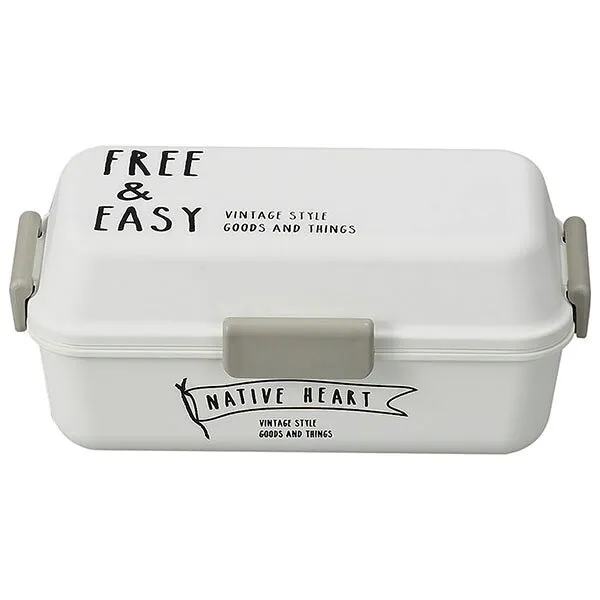 도시락 상자 2 층 native 하트 사각 mc 오찬 590 ml free & easy 쿨 링 제 (런치 박스 세탁 기 는 심 플 한 이중 도시락 상자 전자 렌 지 대응 직사각형 패션) 에 맞 춰 혼자 산다., 1개, 상세설명참조 상품 문의는 상품 문의란에 적어주세요