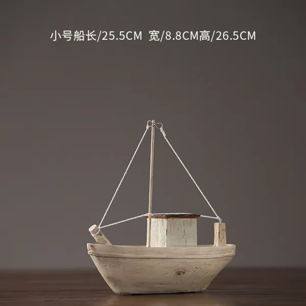 나룻배 북유럽 테이블 카페 인테리어 감성 장식소품, 나무배