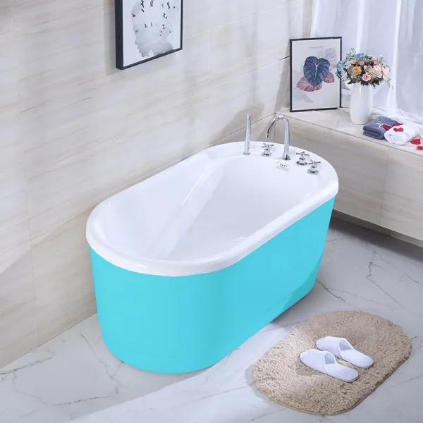 아크릴 홀로 버티컬 가정용 화장실 소형평형 모욕대야 목욕 미니 싱글 물 청색 5피스 배치 1.7m