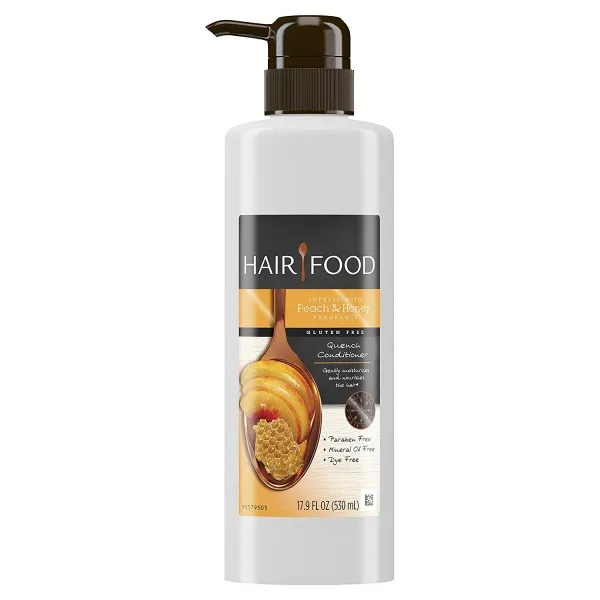 Hair Food 복숭아 & 꿀 향기와 헤어 식품 글루텐 무료 끄다 컨디셔너 인 퓨즈 17.9 액량 온스, 단일상품