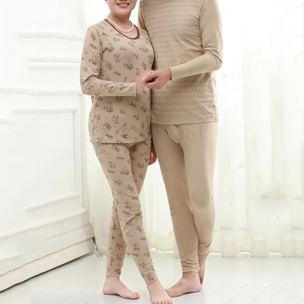 Kirahosi 남성 내의 세트 남자 내복 여성 이지웨어 성인 겨울 남녀 커플 잠옷 홈웨어 112 Mv 10 Abu6yxm8