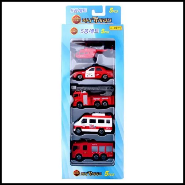 Ms 피규어 장난감 시리즈 5종 미니카 캐릭터자동차장난감 조립완구 소방차 남아장난감