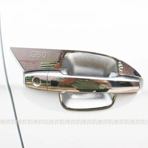 게임 카 이 는 S350 문그릇 + 도 어 보호 도 어 볼 덮개 S350 도 어 전용 개조 도 어 자동차 부품 제어 승 s350 실 버 4 개 포장 에 사 용 됩 니 다., 상세페이지 참조