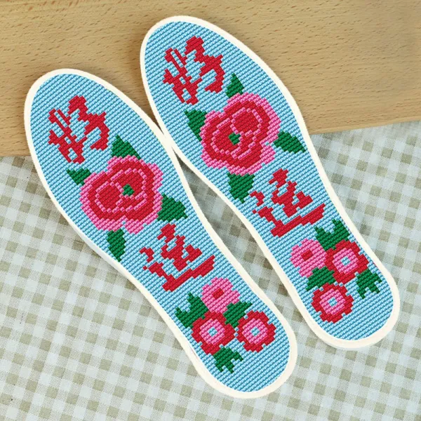 자수도안 2020년정품 십자수 신발깔창 실자수 소형부품 셀프자수 수공 자수 스승의날 Diy T01 36사이즈 신발깔창 십자수 행운 반완성제품 자수 바늘 보내기