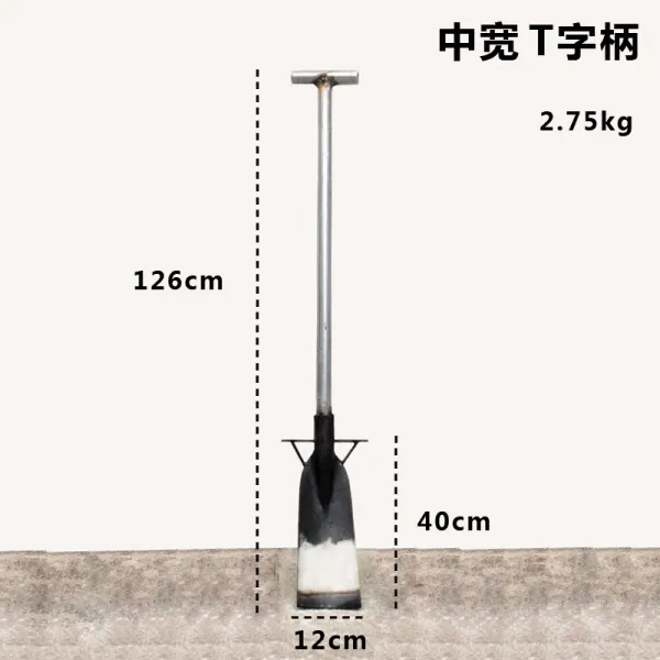 야채 기르기 사방수적람 긴 자루 스테인리스 스틸 철삽 차량탑재 부드럽게 함 소형 원림 가정용 야외 두꺼운 중폭 T 글자 손잡이