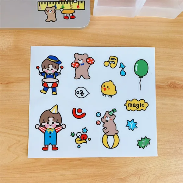 만물상 캐릭터 바다 큐트 애니메이션 여자 시트지 일기 보관파일 DIY 점착메모지SSN 봉 핸드폰케이스장식