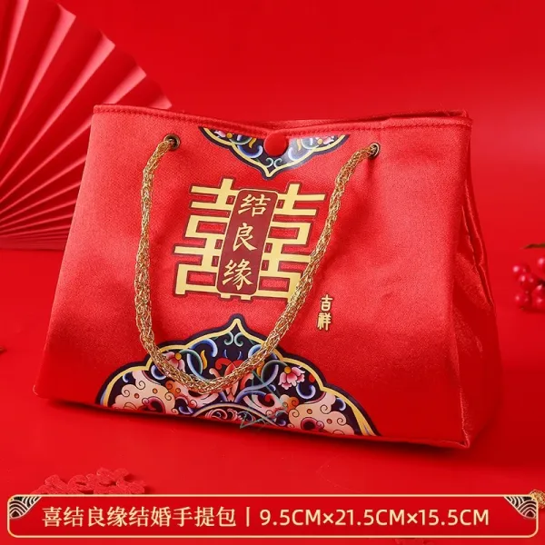 레니몰 결혼식돈봉투 겹경사 레드가방 따르다 몫 트윈 단 매 신부 결혼식이 선물 전용 것 같다 이익 예물 돈가방, 큰사이즈 라지, 신부 토트백 （좋은 인연을 맺다 ）