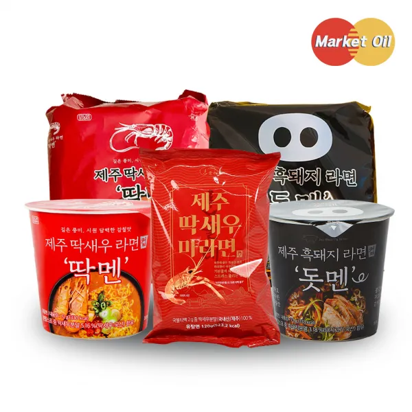 제주 흑돼지 딱새우 라면 마라면 돗멘 딱멘 1팩 4봉지, 제주 딱새우 마라면