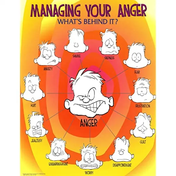 라미네이트 경영 당신의 화난 얼굴 감정적 인 동기 부여 포스터 인쇄 8.5x11in 본상품 본상품