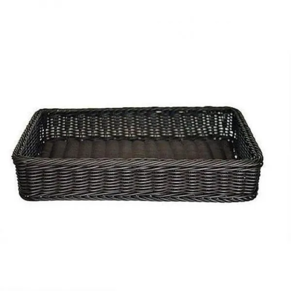 TXL829782브이숍 W600 18AOPP라탄 D450 사각바스켓 H100/진열대/과일바 소쿠리 빵바구니 vshop shu, 브라운