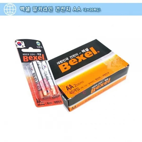 벡셀 AA건전지 LR6 1.5V 2 20카드 1박스 리모컨건전 전기생활용품 dwkc, 1개, 1개