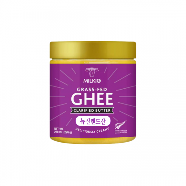  뉴질랜드 밀키오 목초사육 기버터 Ghee 226g 250ml 1개