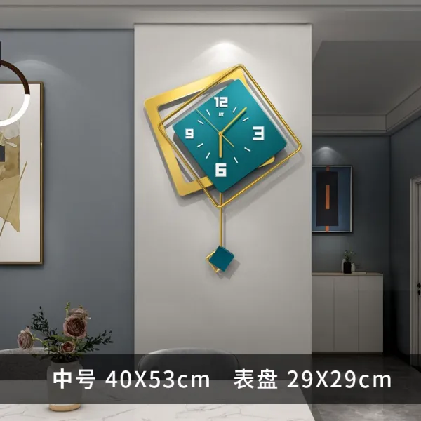 Apr.16 43번 핸즈프리 크리에이터 핸즈프리 벽시계 현대식 경구주의 장식 시계 심플 북유럽 거실Z, 2_회전 교접 경 사 치 스 러 운 블 루 중 호 --