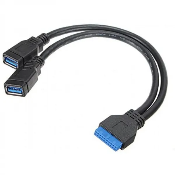 CY 2는 전면 패널 20cm를위한 어미판 20pin 우두머리 케이블에 USB 3.0 여성을 향합니다, 단일상품
