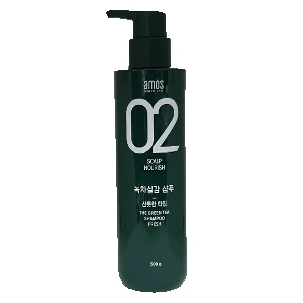 아모스 녹차실감 지성두피 프레쉬 샴푸, 500g, 5개