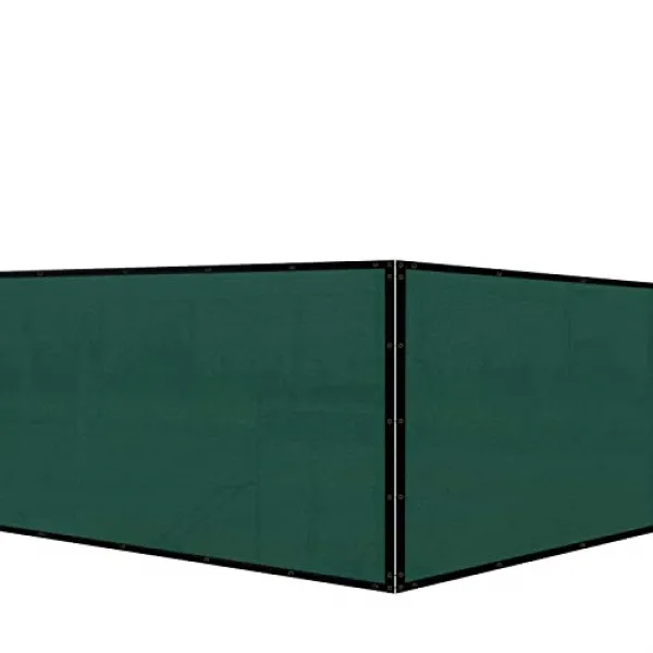 coarbor 7'x109 '프라이버시 울타리 화면 커버 블록 잠금 황동 버클 눈 180gsm 무거운 울타리 야외 뒷마당 안뜰 및 갑판 홈 블록 안 (7'x109' Green), 7'x109', Green