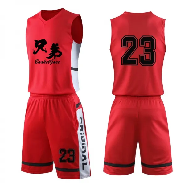 패기 농구복 남자 맟춤제작 땀 흡수 배기 학생 구기 시합 옷 리그전 팀백팩 인쇄 가능한 글자 번