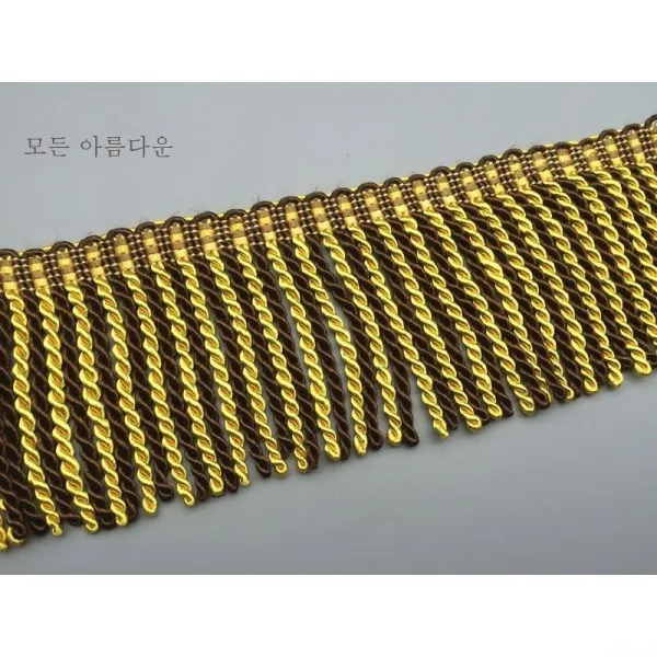 ZZJJC 10센티 끈 수술 커튼 소파 쿠션 장식 트위스트 수술 꽈배기 술 보조짐작하다, 카진은 한 판에 약 12미터이다.
