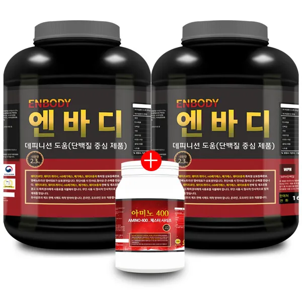 엔바디 1+1 웨이프로틴 단백질보충제 아미노400 증정, 2.3kg, 2개