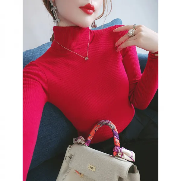 명당스토어 폴라넥 이너셔츠 무의 고질 유품 양털 울 셔츠 목폴라 슬림 구덩이 가을 이너 스웨터