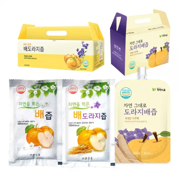 무설탕 100% 원물만 사용한 국내산 나주 배 자연그대로 자연을 먹은 배즙 배도라지즙, 03_배도라지즙(120포), 120포