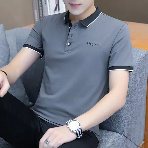 카라셔츠 정직하다 남자 여름 스타일리쉬 비지니스 남성의류 카라T 트렌드 캐쥬얼 티셔츠 4811586530, 디프그레이 M, 프리