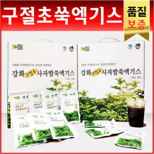 강화약초 사자발약쑥 엑기스 건강즙 100ml 익모초구절초쑥엑기스 30개입 X 2박스
