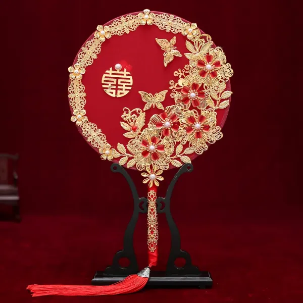 엔틱 동이 신부 결혼 예 시집가다 부케 중국식 수화복 레드 핸드메이드 기쁘다 안노함, D타입 부채틀 달리 추가 구매 물차